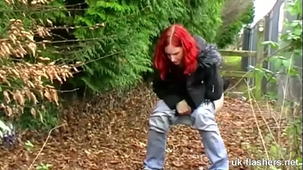 Lassie pissing and masturbating in public