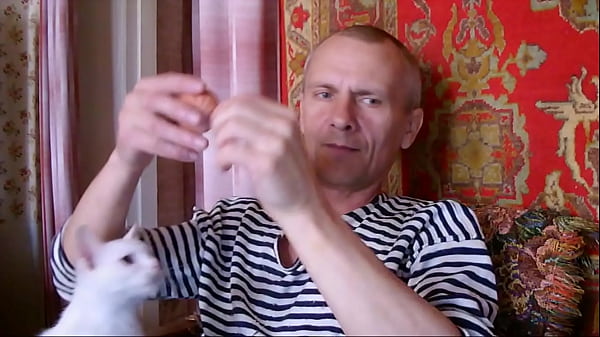Victor is at home with a cat and a dog