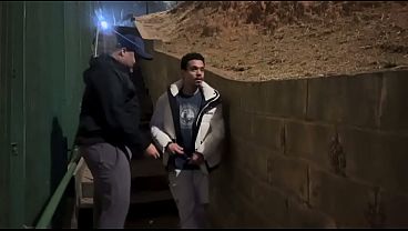 I called the guy who was waiting for the bus to go to the stairs.