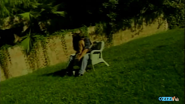 These two fucked on the chair in the middle of the yard and its brilliant