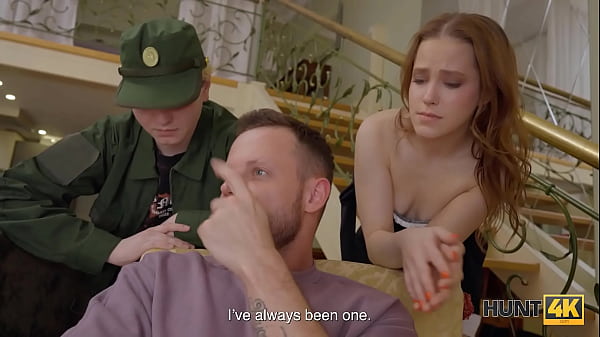HUNT4K. Ex-Military Cuckold Surrenders Her Pussy