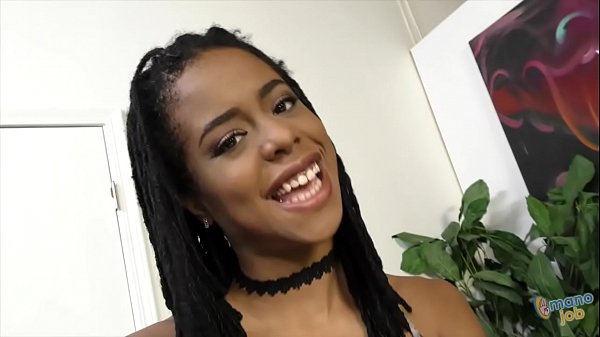 Handjob by rasta black hottie Kira Noir