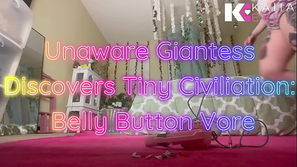 Unaware Giantess Discovers Tiny Civilization: Belly Button Vore