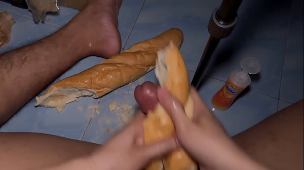 Download Video - Thai guy jerk off with bread&period;