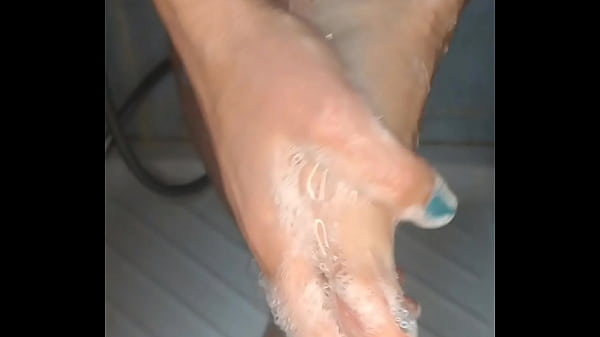 Feet in the shower