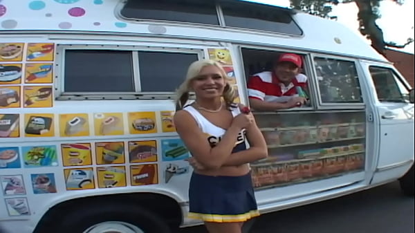 ice cream van and cheerleader