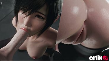Yuffie Kisaragi (Final Fantasy 7) Big Dick Sloppy Blowjob - Messy 3D Animation [Full Nude Version]