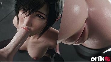 Yuffie Kisaragi (Final Fantasy 7) Big Dick Sloppy Blowjob - Messy 3D Animation [Full Nude Version]