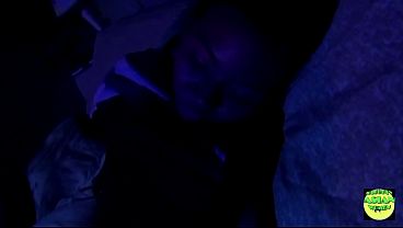 Tiny asian girl masturbating at night before getting a big cock in her ass