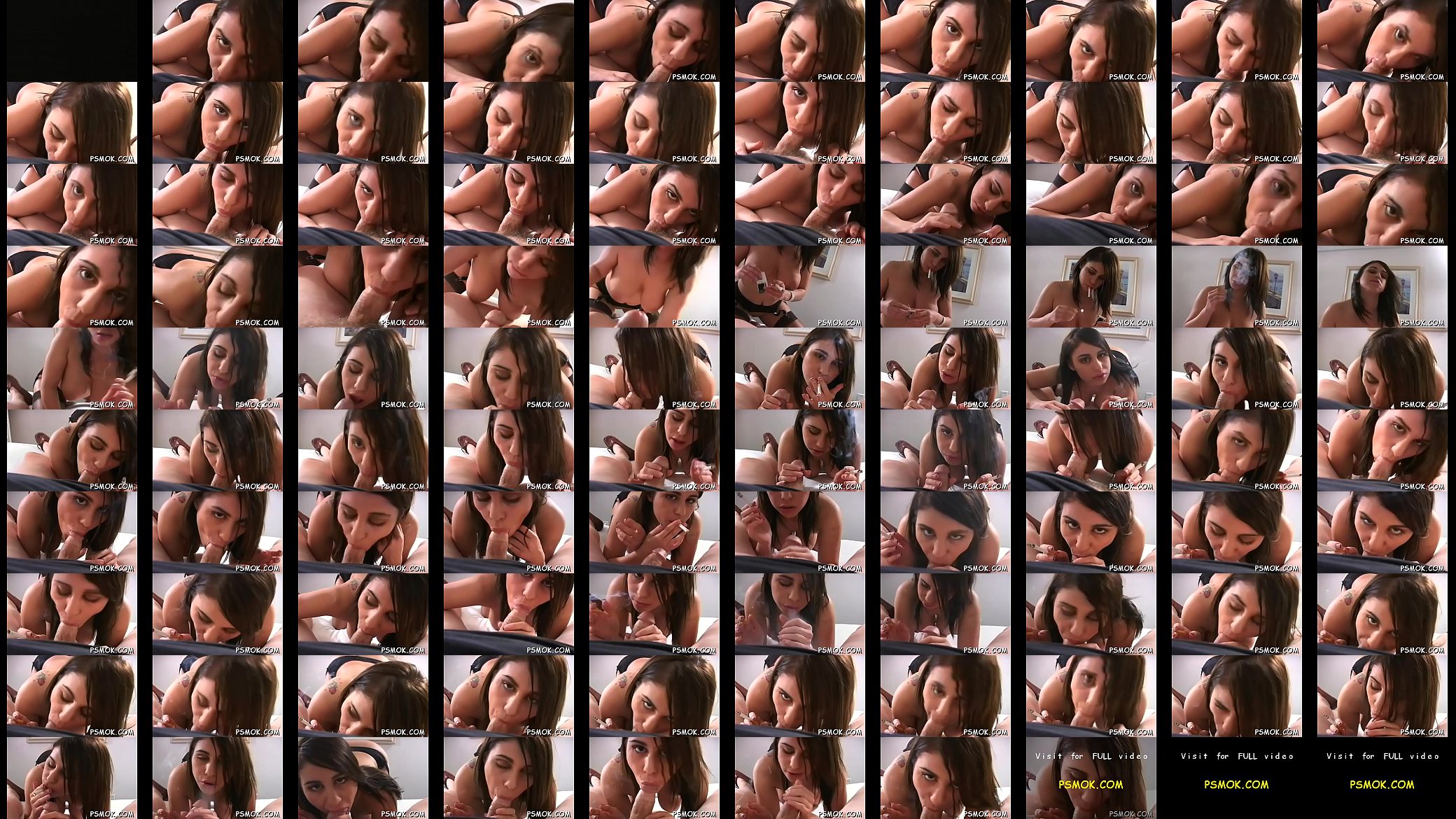 Delightsome honey with huge bust poses for the camera while smoking 预览图