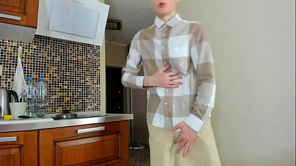 Naughty Twink Squeezes Rigid Tip For Cum Cannon