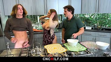 Slutty MILF Gets Stuffed by Three Hard Cocks for Thanksgiving Instead of Just Turkey