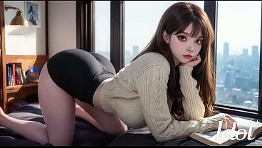Old man found an Asian student reading a book and fucked her roughly in the ass [AI]