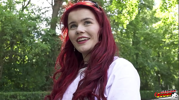 GERMAN SCOUT - Redhead Football Fan Mia May Pickup for Public Anal Fuck at Public Viewing