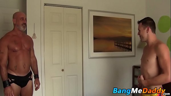 Sucking on the old mans dick then getting assfu...