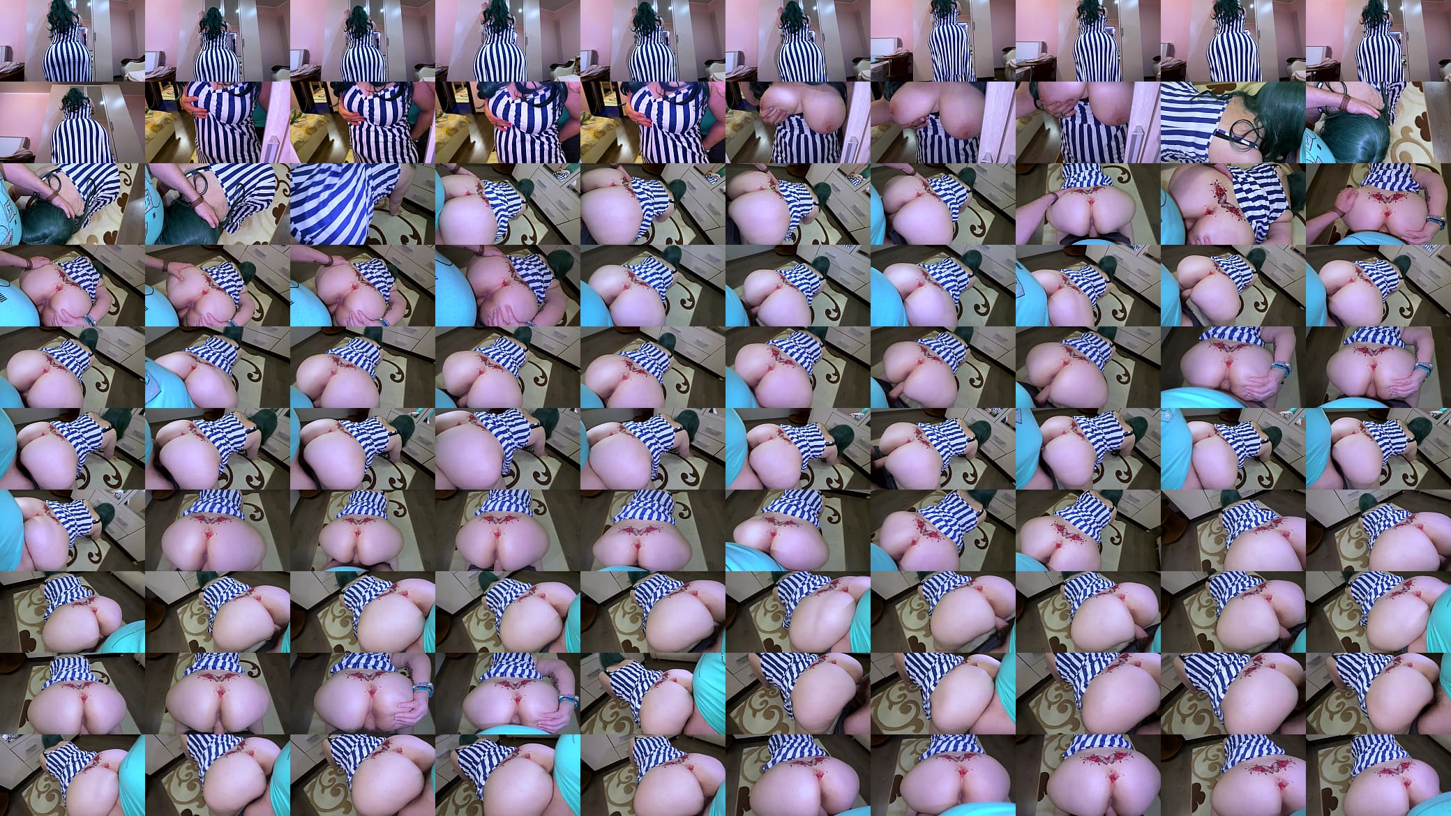 stepmom&#039;s morning beauty ritual ended with stepson kneading her huge assets for a long time before slipping in through the back door 预览图