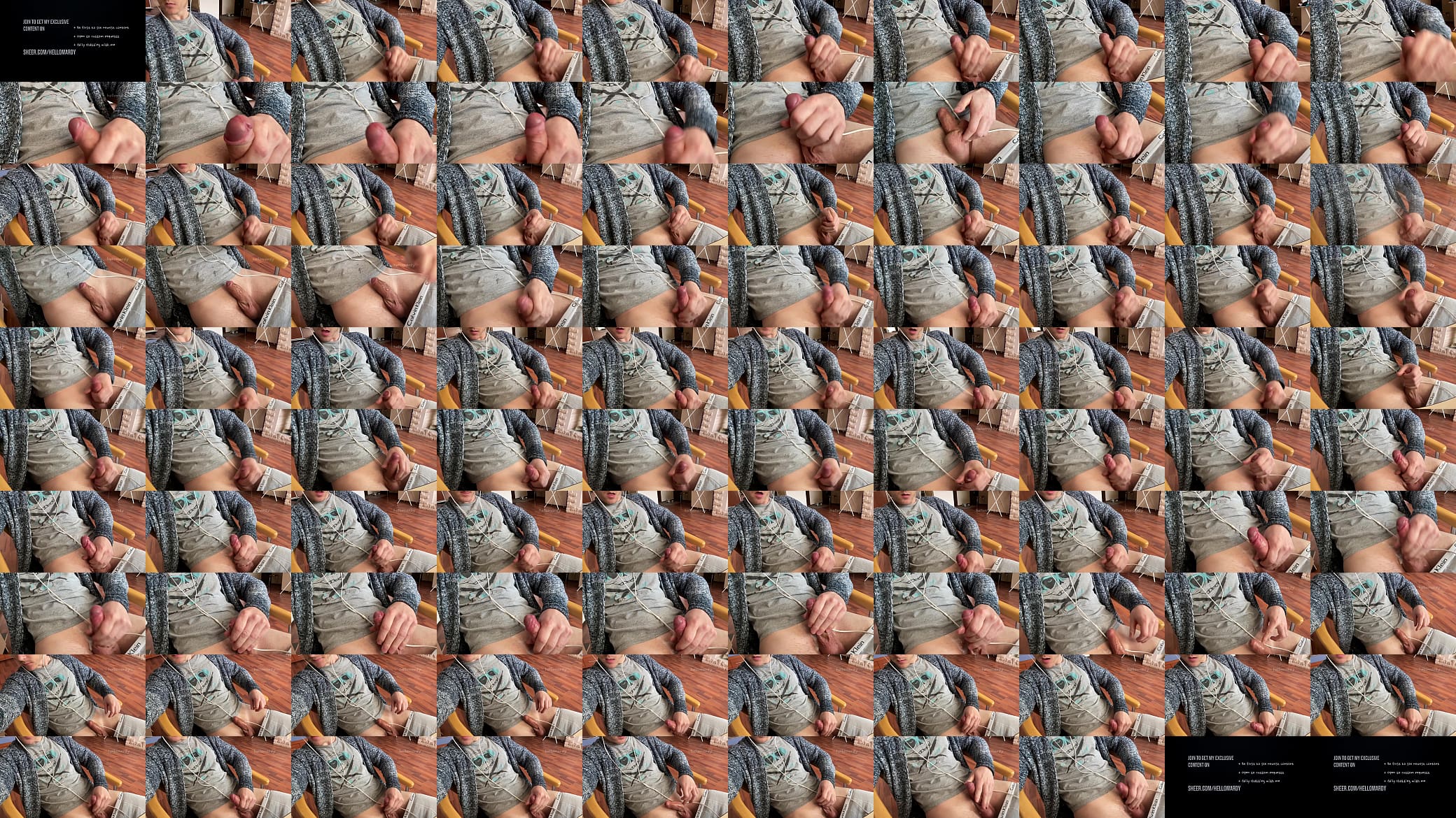 Handsome Game Guy Jerks Off / Big load on Stomach 预览图