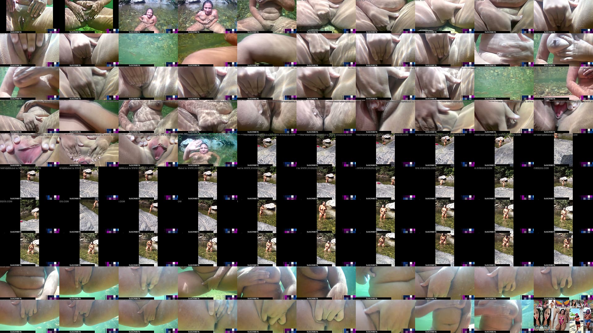 Public masturbation outdoors. Submersible camera records a young horny girl playing with her big pussy in the river completely naked, the very slut wants to fuck in a public river with strangers 预览图