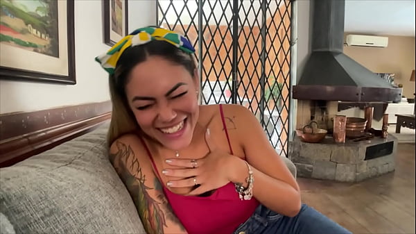 Brazilian milf with big tits gets down and dirty in her first casting: deep throat and rimming - POV blowjob
