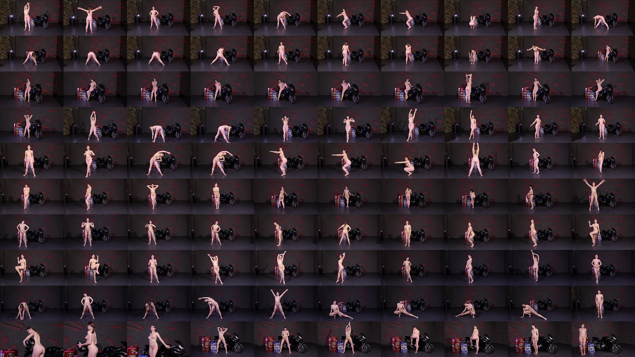Naked girl doing fitness 预览图