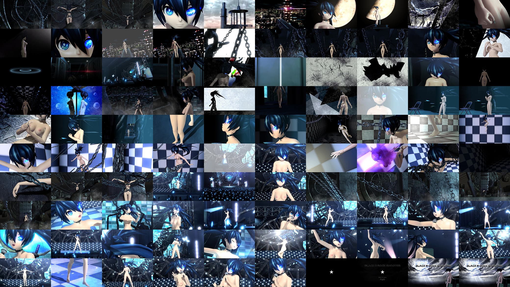 Hatsune Miku Black Rock Shooter Project diva Nude Mod Full Nude 预览图