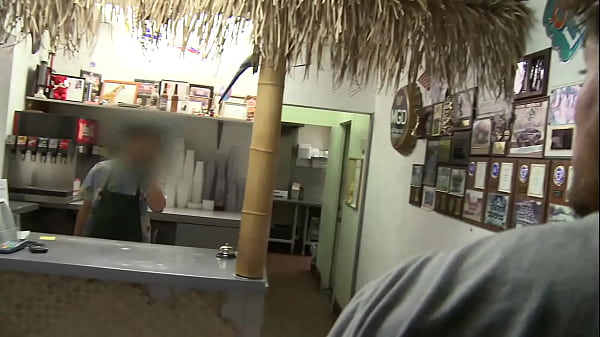 Busty Blonde Cindy Behr Fills Twitching Twat With Dick In Restaurant Booth