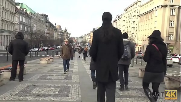 HUNT4K. Hunter finds greedy whore Jocelyne Z on Vaclavs square in Prague