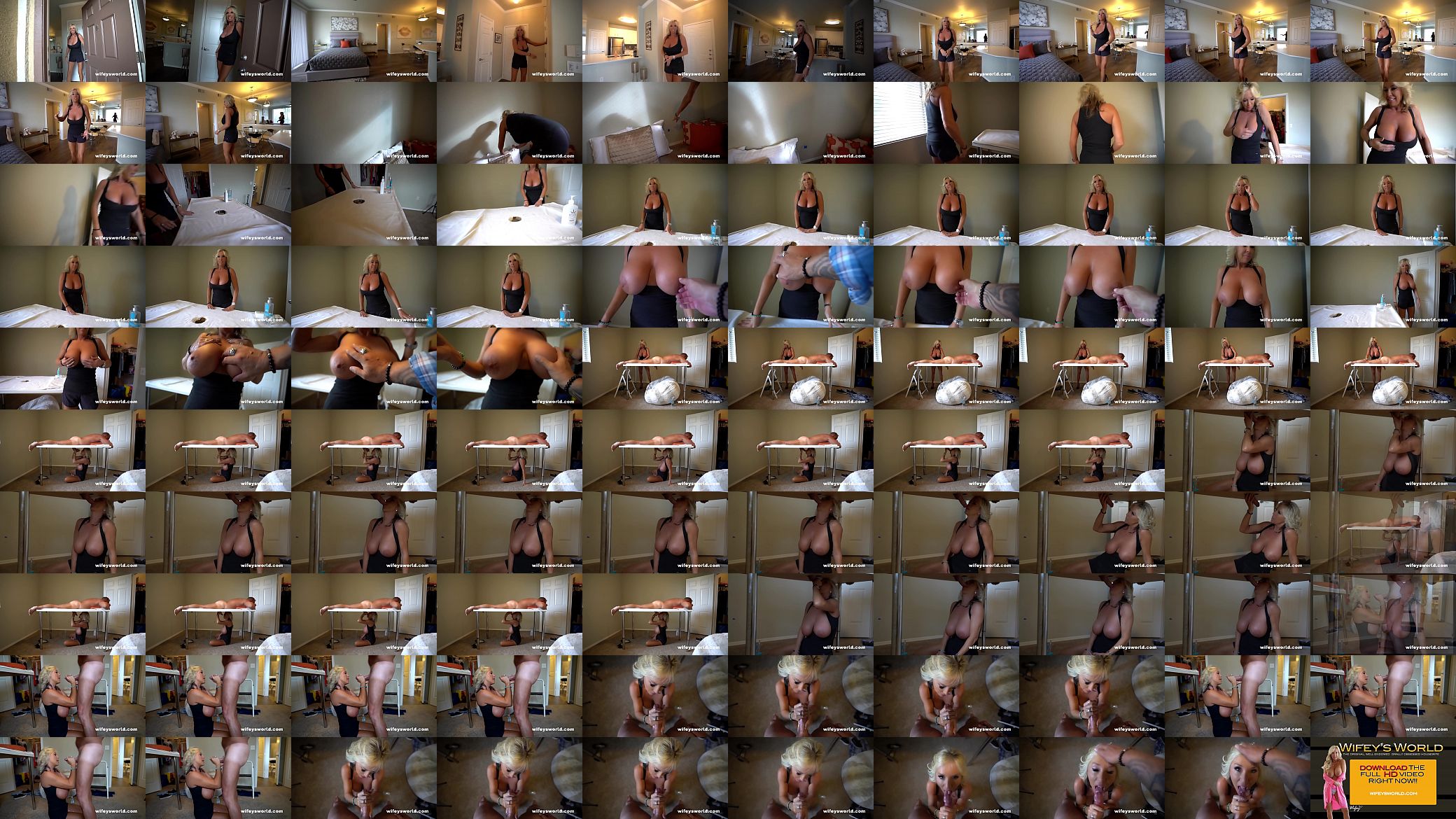 Wifey Sucks Cock and Swallows Cumshot Using Milking Table 预览图