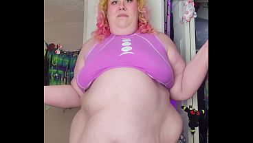 Fat woman pajama jiggling