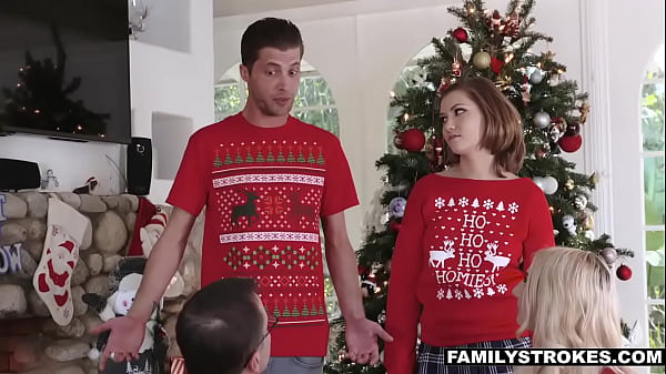 Fucking StepSister Riley Mae During StepFamily Christmas Picture