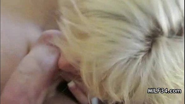 Horny big tit MILF gives a hot blowjob