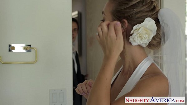 Sexy blonde bride Nicole Aniston fucking