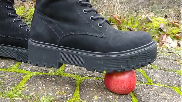 Mistress crush Apple under her boots