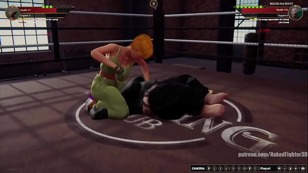 Karen Krash VS BOLDA the BEAST (Naked Fighter 3D) 4 min