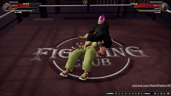 Karen Krash VS BOLDA the BEAST (Naked Fighter 3D)