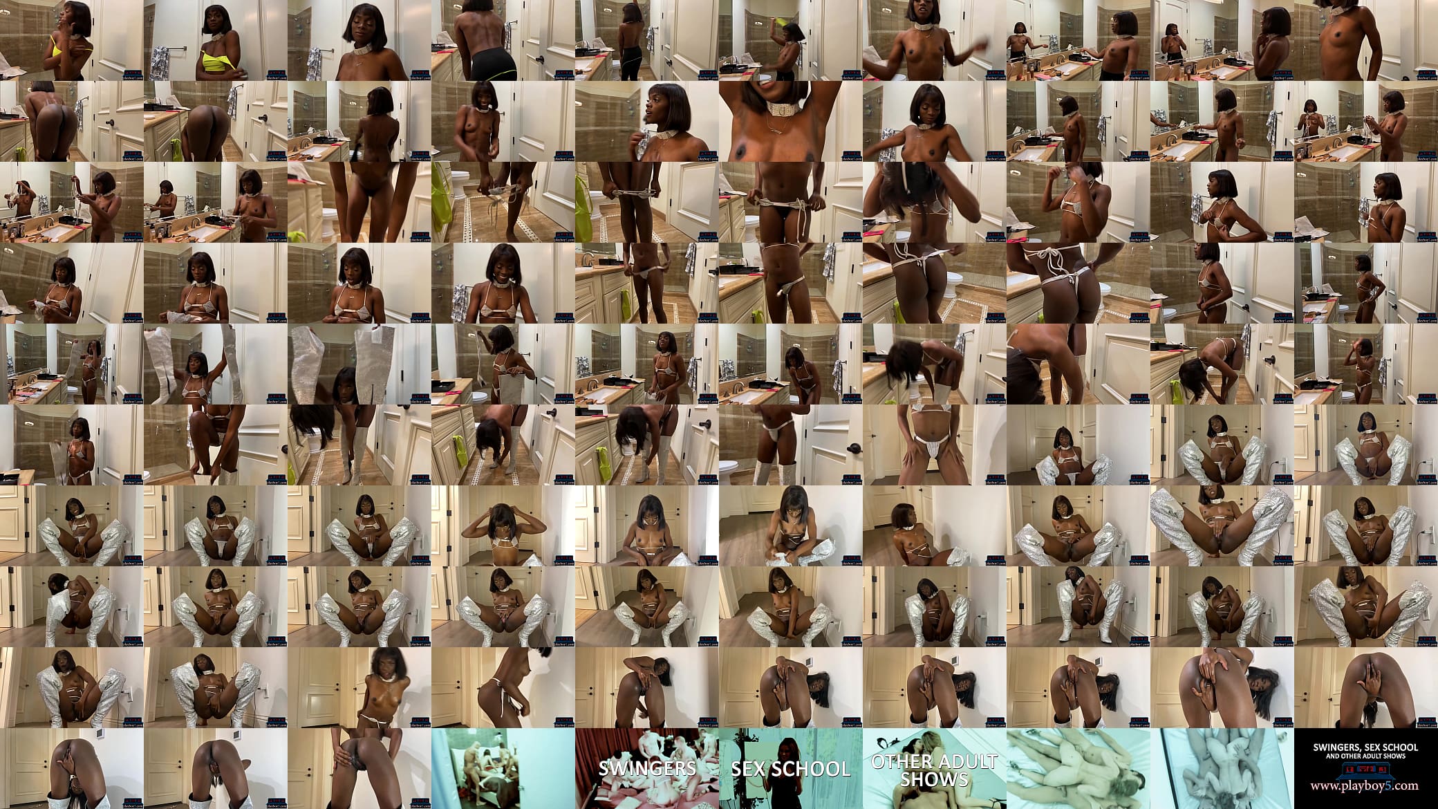Black MILF hottie Ana Foxxx masturbates with her fingers at home 预览图
