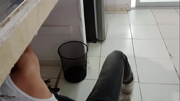 Beautiful brunette Latina with a big ass fucks the plumber