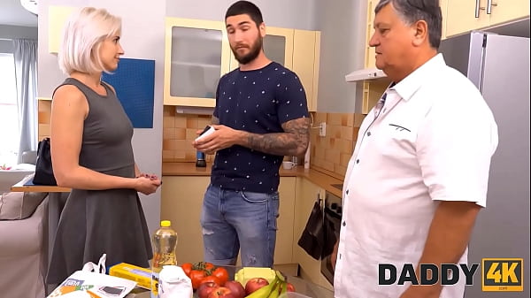 DADDY4K. Old man has sex with luxurious stepsons girlfriend Amy Douxxx