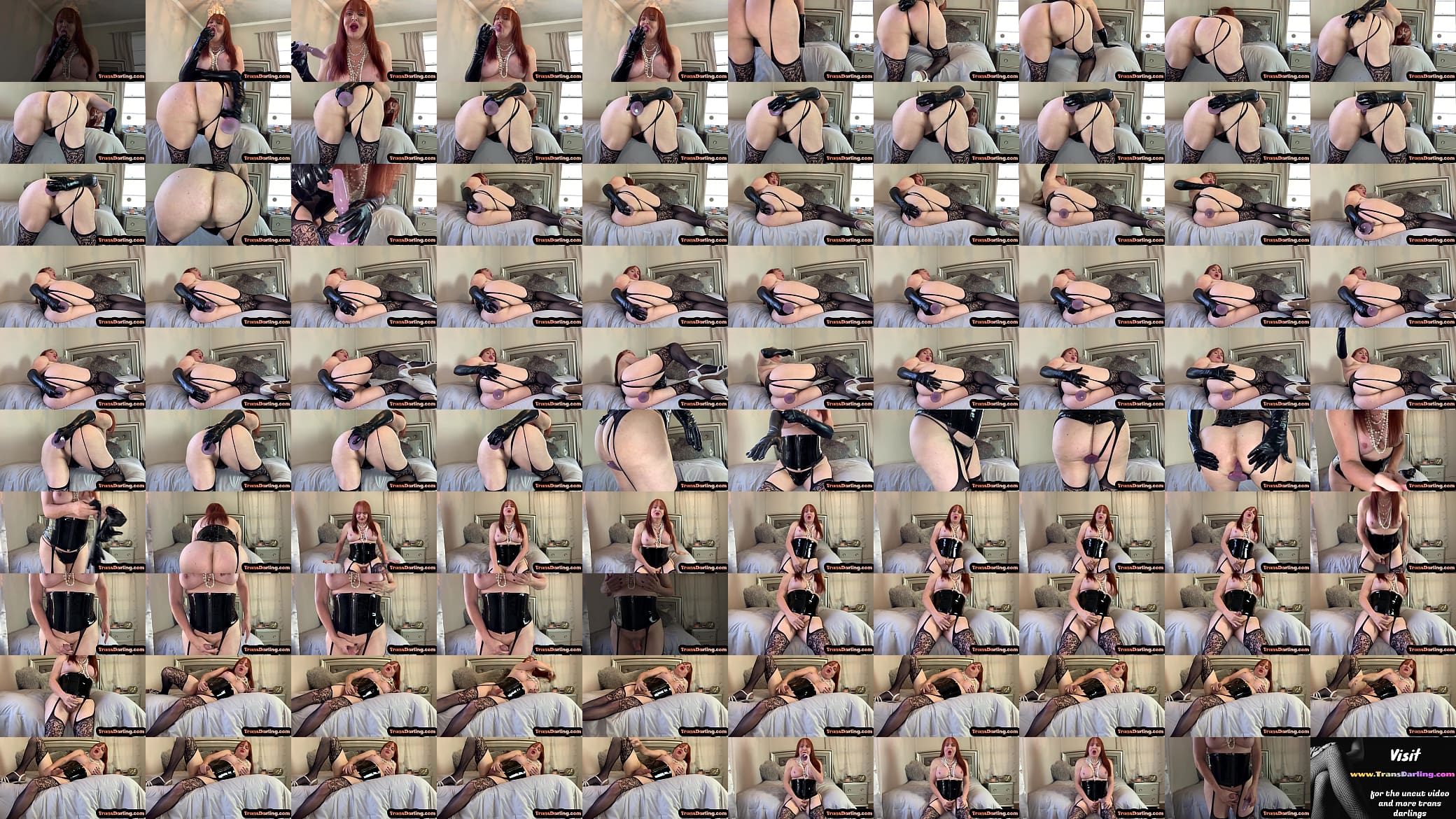 Curvy redhead tgirl toying asshole and wanking dick 预览图