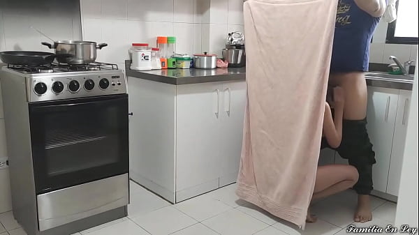 My friend discovered me fucking with her husband in the kitchen