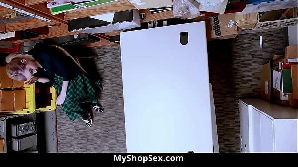 Hot Chick Detained after Being Caught Shoplifting and Must Fuck
