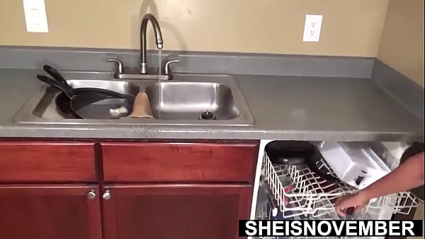 Msnovember Caught Cleaning Naked With Her Giant Redbone Areolas And Large Attractive Breasts On Her Slim Ebony Body on Sheisnovember