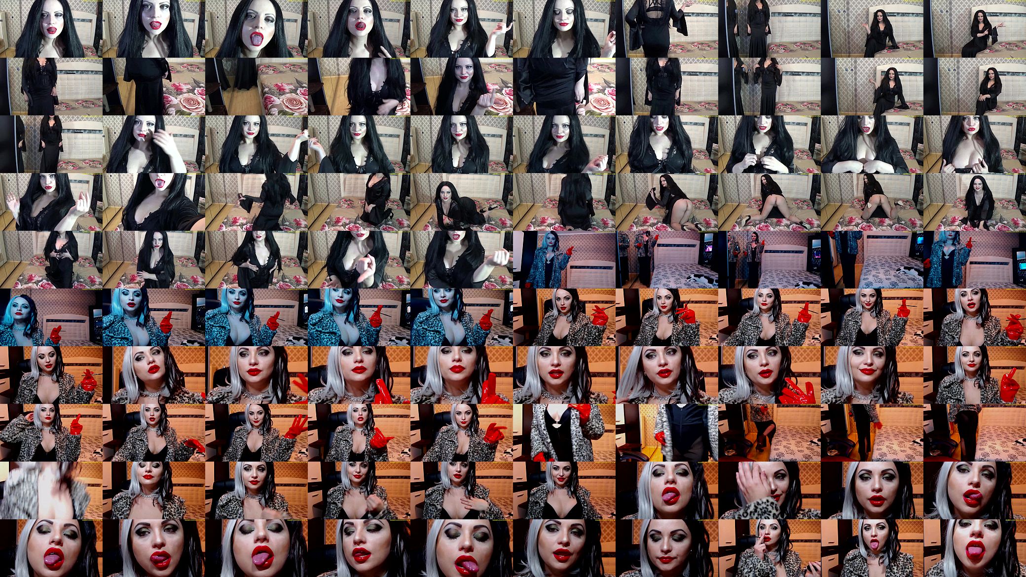 Moticia&amp;Cruela fetish halloween video 预览图