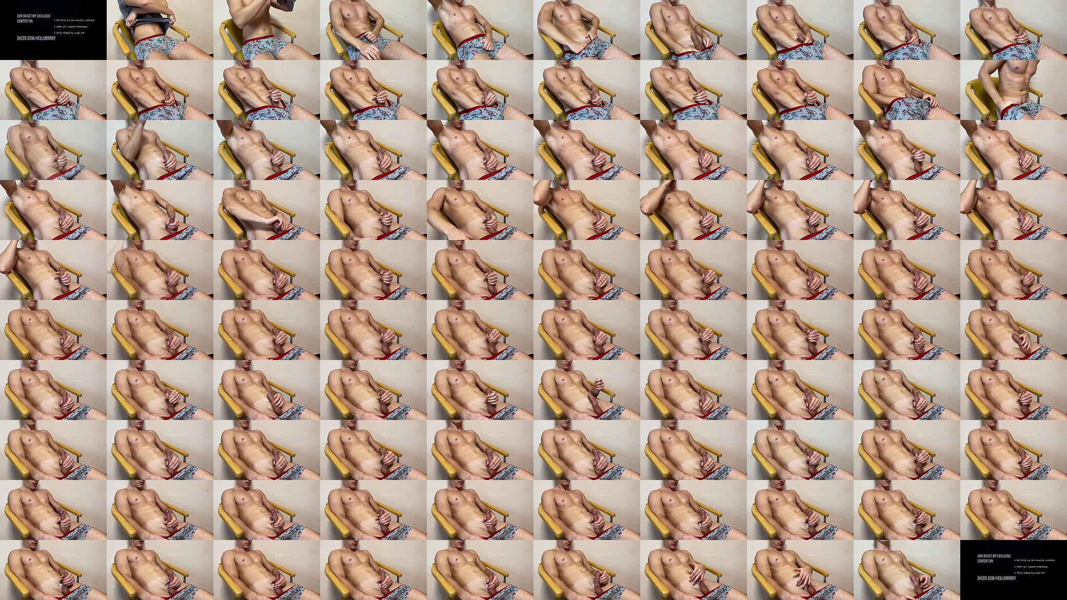 Hot Guy Wank Cock on Orgasm Chair and make Explosion 预览图