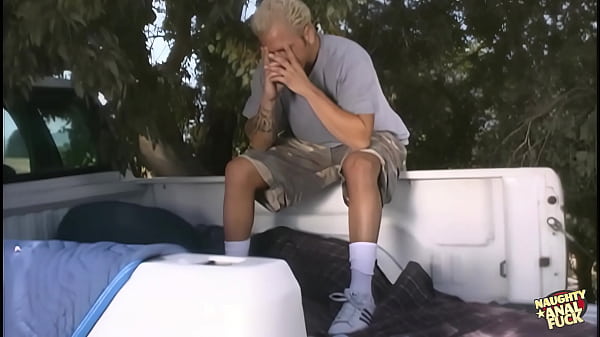 Big tits blonde gets horny while camping and takes a big dick in her ass.