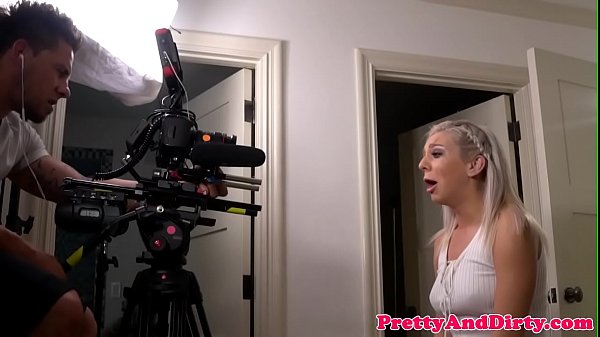 Interviewed pornstar exposing her tits