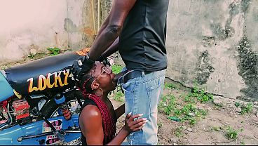 Standing Sex On A Bike - Petite Biker gangster Fuck Her Man In Public Garage