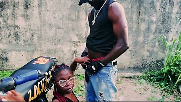 Standing Sex On A Bike - Petite Biker gangster Fuck Her Man In Public Garage