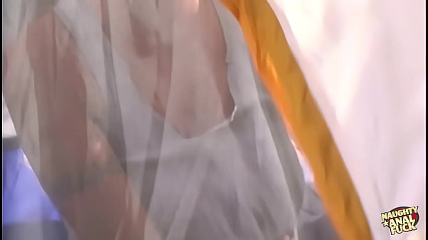 Big tits blonde gets horny while camping and takes a big dick in her ass.