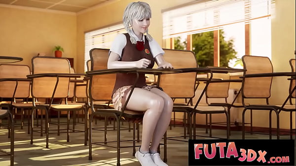 Download Video - Futa3DX - Hot FUTA Teacher Shoves Her Huge Dick In Blonde Babe